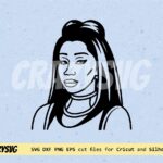 nicki minaj cartoon vector svg eps