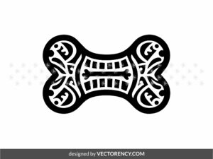 tribal dog bone svg