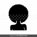 Afro Woman Silhouette SVG