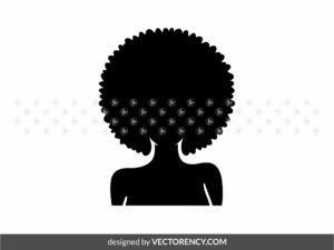 Afro Woman Silhouette SVG