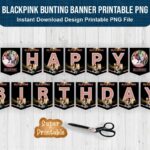 Blackpink Bunting Banner Printable PNG