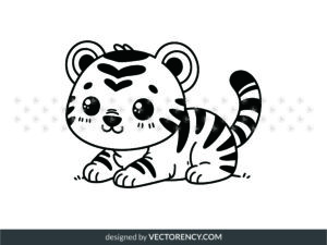 Cute Cat Outline Clipart