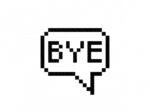 Pixel Bye Speech Bubble svg