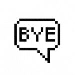 Pixel Bye Speech Bubble svg