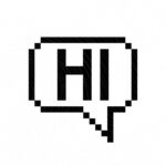 Pixel Hi Speech Bubble svg