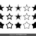 Sparkle, Classic Distressed Outline Star Svg