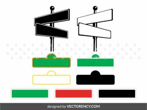 Street Sign Svg, Metal Road Clipart Vector Bundle