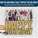 Swiftie Birthday Cake Topper Taylor Swift PNG Download