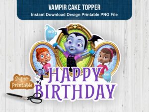 Vampir Cake Topper Printable PNG Download