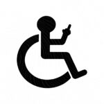 Wheelchair Finger Up Icon SVG