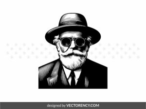 old man svg vector art