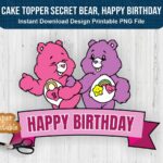 Cake Topper Secret Bear, Happy Birthday Best Friend Bear