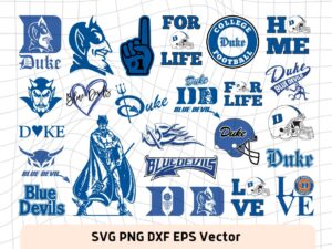 College Football Duke Blue Devils Logo Files Download (SVG, PNG, EPS, DXF)