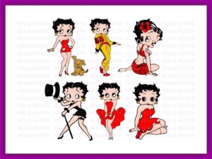 Decal Betty Boop PNG Vector, Cricut SVG Layered