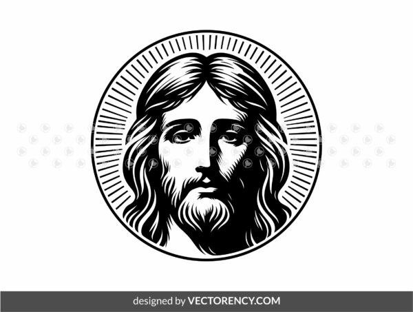 Jesus Face svg