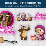 Masha Cake Topper Birthday PNG