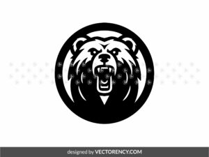 bear head logo icon for commercial use