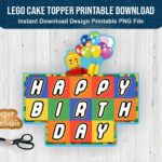 lego cake topper printable download