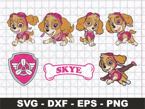 skye paw patrol png svg files