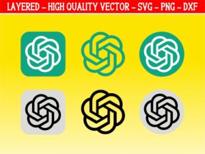 ChatGPT Logo Set (SVG, DXF, PNG, EPS)