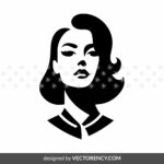 Classic Retro Woman SVG clipart