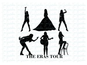 Eras Tour Taylor Silhouettes SVG Cut Files VECTOR