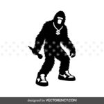 Funny Bigfoot Rapper SVG