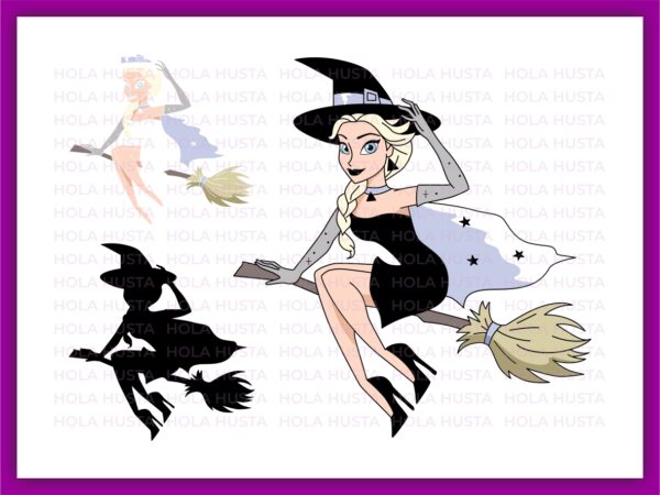 Halloween SVG Frozen Elsa Princess Flying