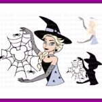 Halloween SVG Frozen Elsa Princess, Spider, Web