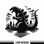 Monster Godzilla Tokyo Skyline Vector