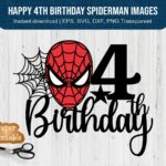 happy 4th birthday spiderman images