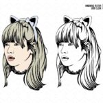 Blackpink Lisa Vector Portrait, SVG Cut Files, Kpop