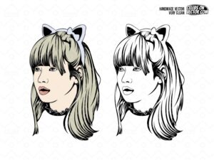 Blackpink Lisa Vector Portrait, SVG Cut Files, Kpop