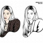 Blackpink Rose Vector Face, SVG Cut Files, EPS Download