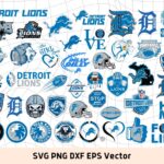 Detroit Lions SVG, Lion Football, Logo Vector Cricut