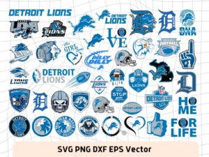 Detroit Lions SVG, Lion Football, Logo Vector Cricut