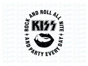 Kiss Rock And Roll SVG