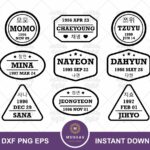 Kpop merch TWICE SVG for t-shirt decals sticker project file