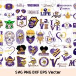 Minnesota Vikings SVG Cut File Bundle, NLF Football PNG