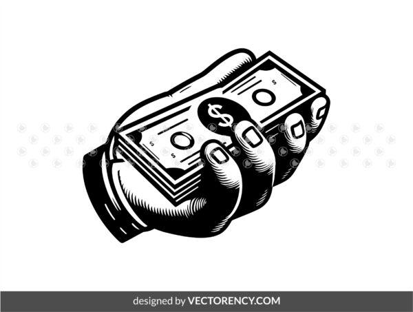 Money on Hand Clipart