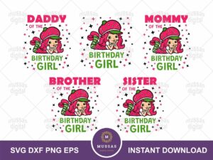 Strawberry Shortcake Birthday Girl Family T-Shirt Design