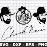 chuck norris svg cut file bundle, signature, silhouette png vector