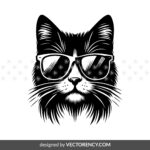 cute cat wearing sunglasses