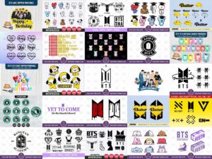 premium bundle KPOP BTS SVG Cut Files