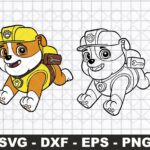 rubble paw patrol eps vector