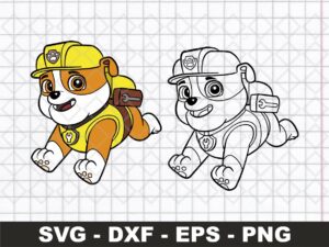 rubble paw patrol eps vector