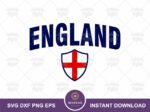 England Flag Badge Varsity Euro SVG