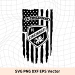 FC Cincinnati American Flag PNG, SVG Cut File, MLS EPS