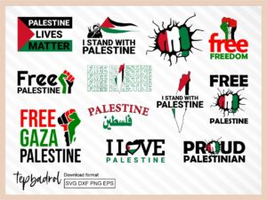 Palestine svg cut file bundle, Gaza Vector