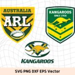 ARL Kangaroos SVG Cut Files, PNG, Vector EPS